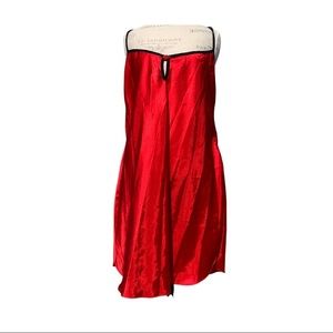 Silky Red + Black Nighty